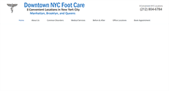 Desktop Screenshot of downtownnycfootcare.com