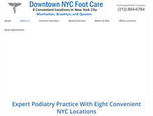 Tablet Screenshot of downtownnycfootcare.com